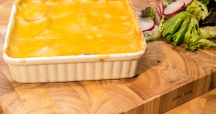 Cheddar and Mortadella Puff Pastry Slice – Vegan