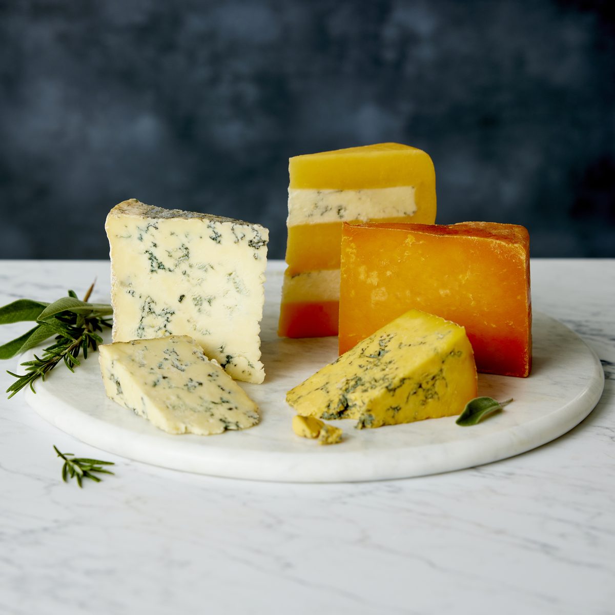 A selection of Clawson Farms cheeses