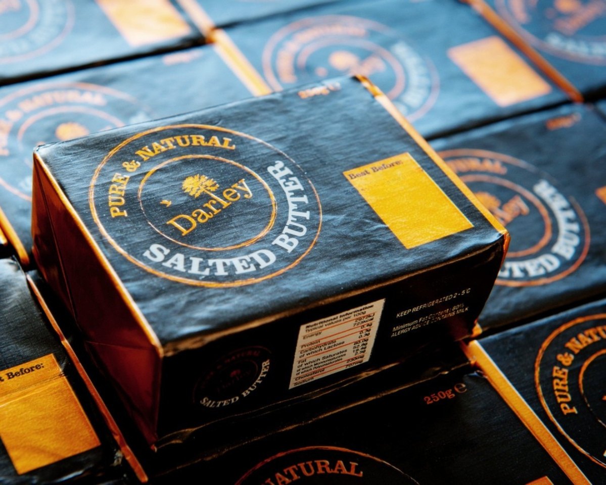 Darley salted butter packed for export